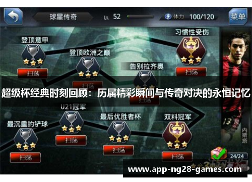 超级杯经典时刻回顾：历届精彩瞬间与传奇对决的永恒记忆